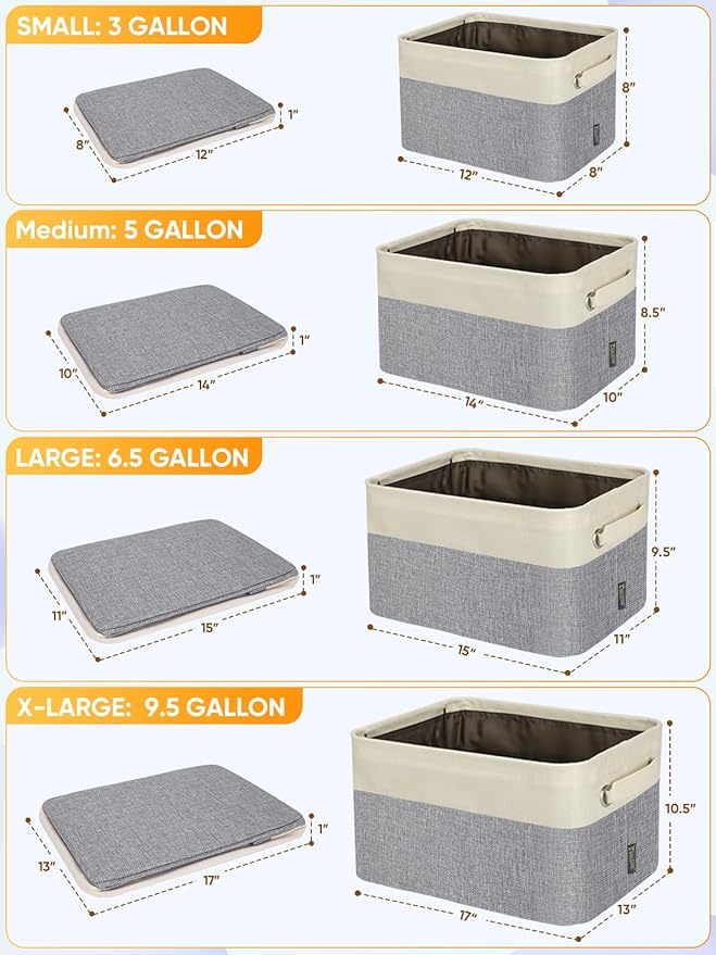 BALEINE 1 Pack Fabric Closet Storage Bins - Image 2