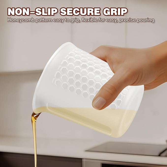 Silicone Measuring Cups Set 125ml + 250ml + 500ml - Image 8