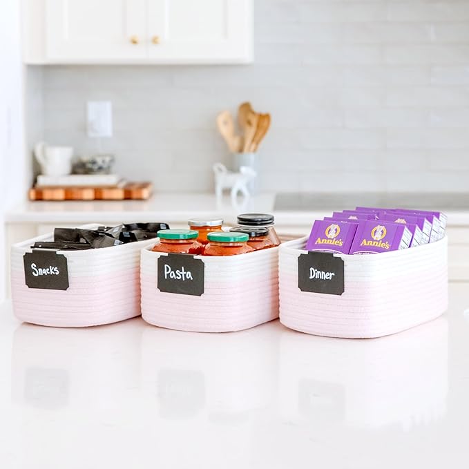 NaturalCozy 13.5”x8.5”x5.5” Rectangle Storage Baskets - Image 7
