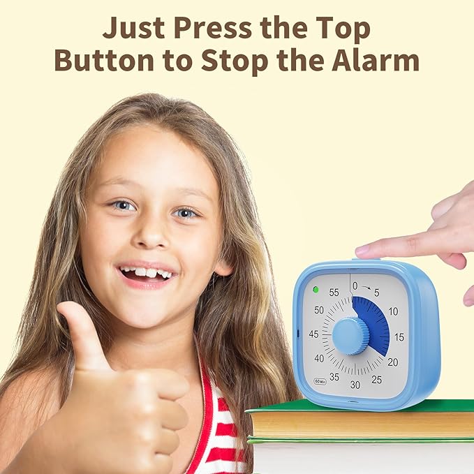 Visual Timer, Pomodoro Timers for Kids Adults, 60-Minute Countdown Desk Timer - Image 7