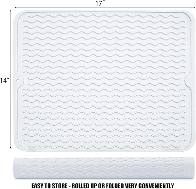 Large 17" x 14" Silicone Dish Drying Mat - Image 4