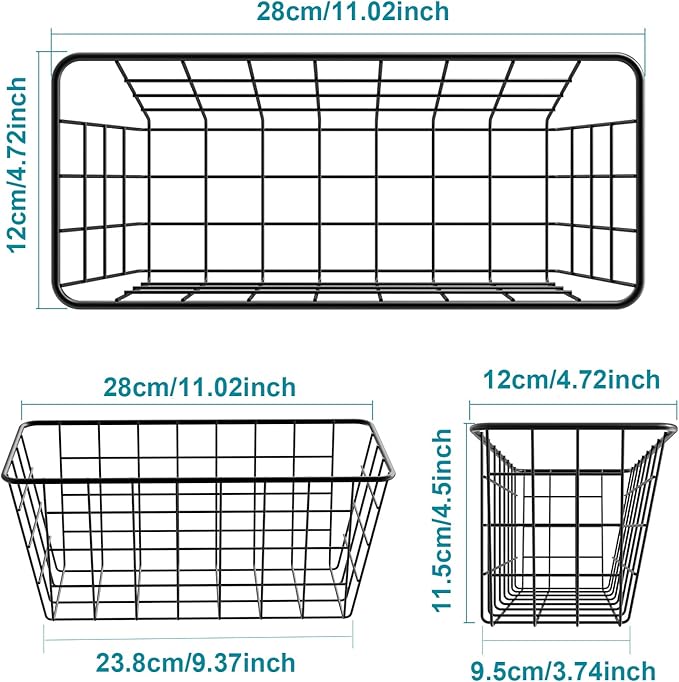 MaraFansie Hanging Kitchen Baskets Wire Storage Basket Over the Cabinet Door - Image 7