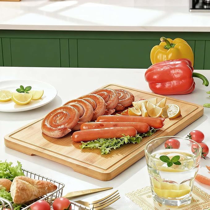 Zarler Bamboo Cutting Boards for Kitchen, 15.5x10.5 Durable Wood Cutting Board - Image 8