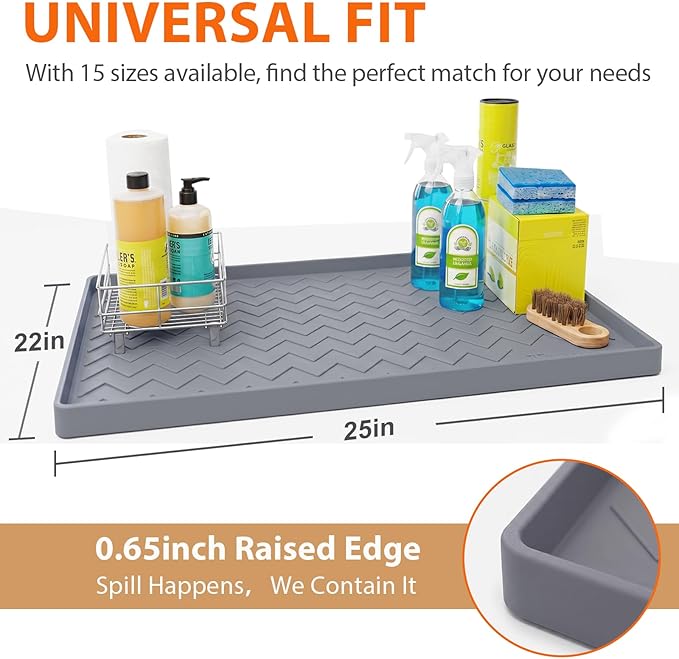 TigeJoy 25" x 22" Under Sink Mats - Image 2