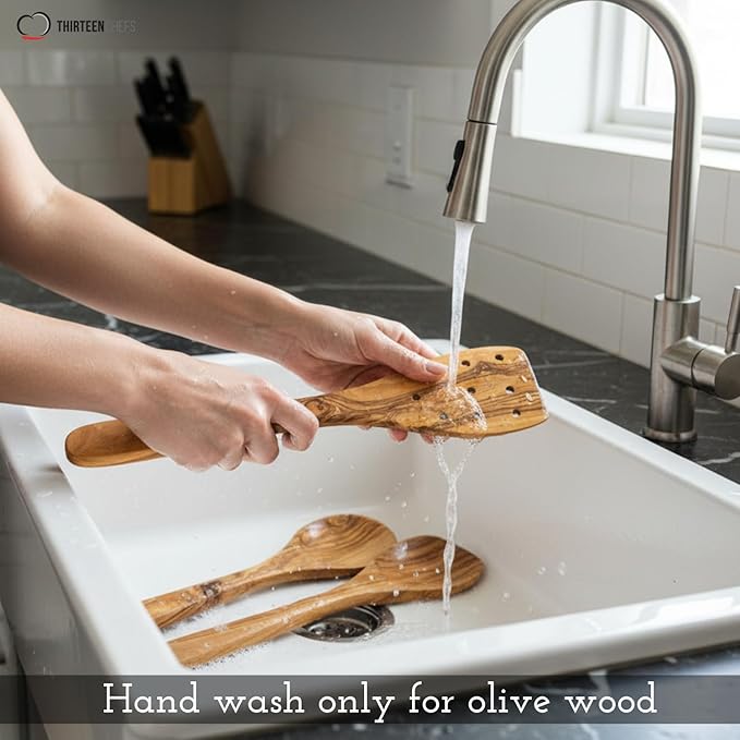 Tramanto Olive Wood Utensil Set - Image 7