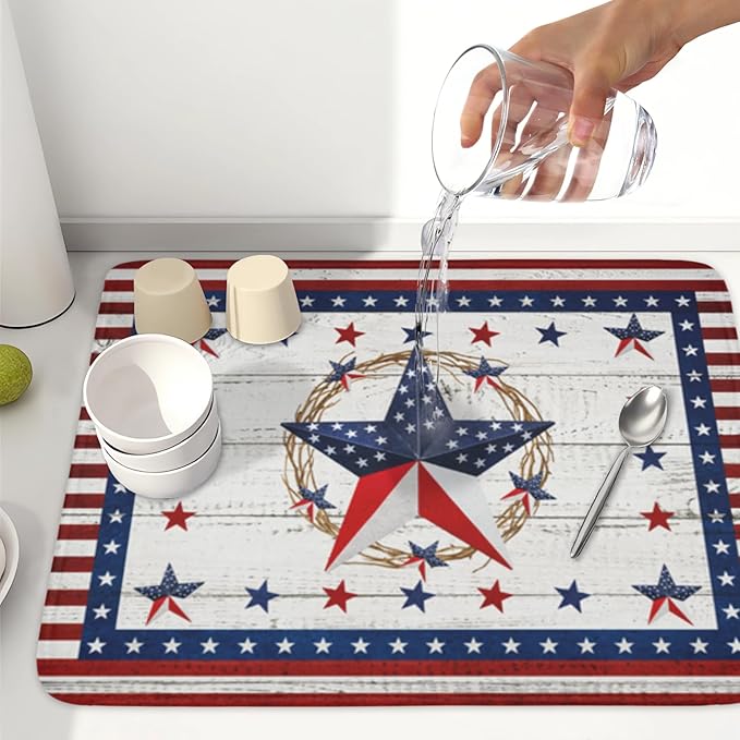 4th of July Patriotic Dish Drying Mat - Image 6