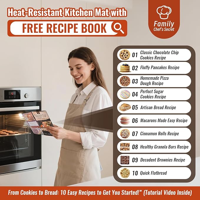 Silicone Pastry Mat with 10 Useful Recipes, Silicone Mat - Image 3