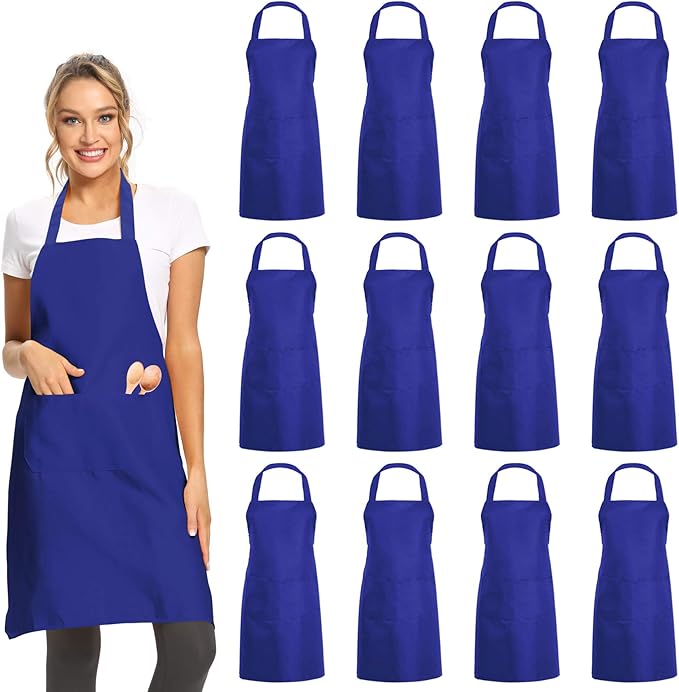 DUSKCOVE 12 Pack Plain Bib Aprons by DUSKCOVE