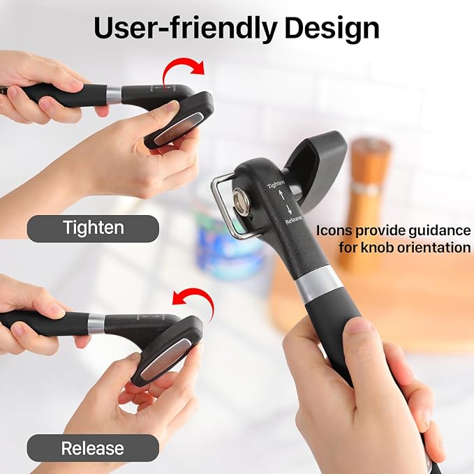 Beneno Can Opener, Manual Side Safe Cut Can Opener Smooth Edge - Image 6
