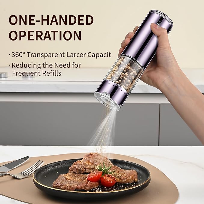 Rechargeable Salt & Pepper Grinder Set - Image 7