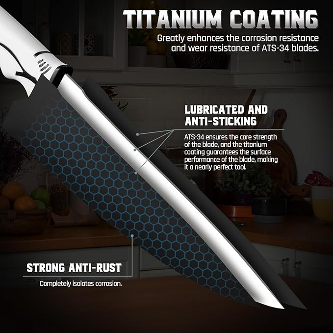 Huusk Knife Block Set with Sharpener - Image 4