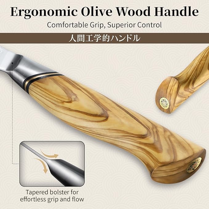 TIVOLI Japanese Gyuto Knife 10 Inch– VG-10 Damascus Chef Knife - Image 3
