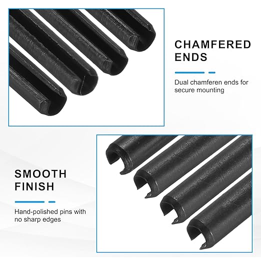 MECCANIXITY 120Pcs Slotted Split Roll Pins 2/25 Inch Dia. 3/10 Inch Length - Image 3