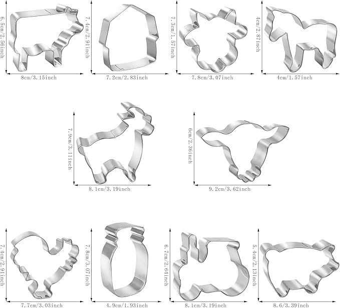 10 PCS Farm Cookie Cutter Set - Image 2