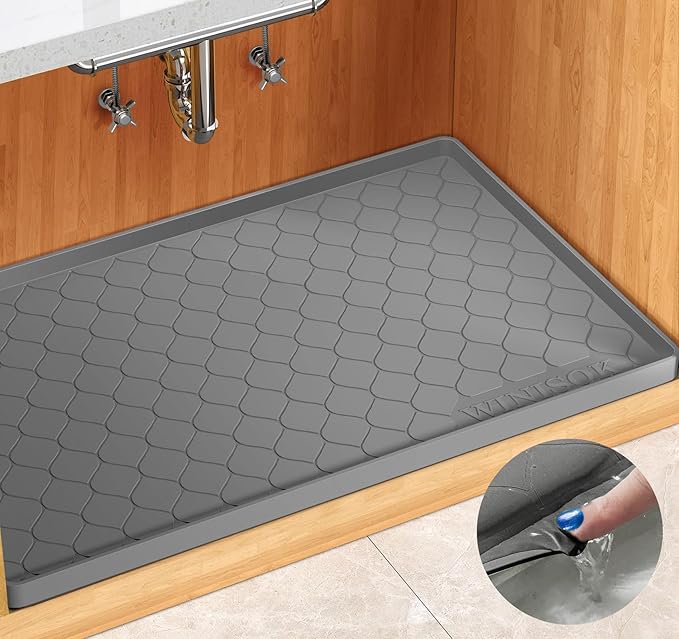 Winisok Silicone Under Sink Mat 22" x 22", kitchen Essentials and Gadgets by Winisok