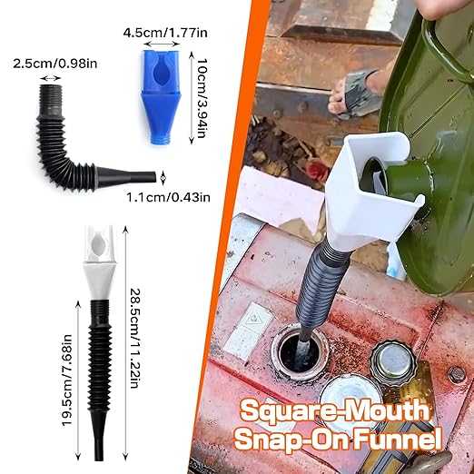 10Pcs Funnels for Automotive Use, Automotive Funnels Set, Wide Mouth Fuel Funnel - Image 6
