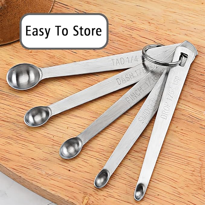 2PCS 1/10 Teaspoon Single Tiny Measuring Spoon, Small Individual Stainless - Image 4