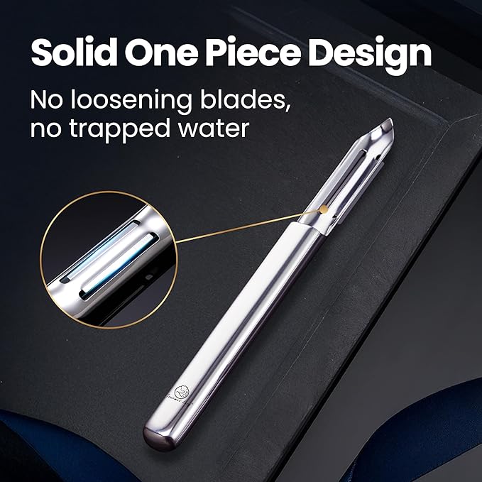 Vegetable Peeler, Ultra Sharp Potato Peeler, Seamless One-Piece Design - Image 4