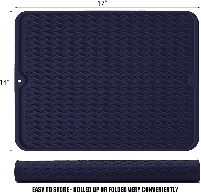 Large 17" x 14" Silicone Dish Drying Mat - Image 2