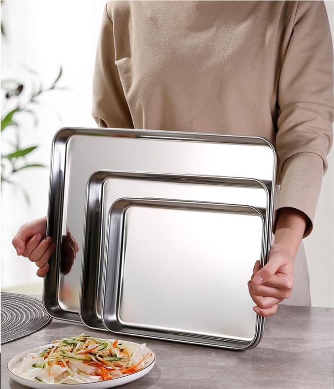 Extra Small Baking Sheet Pans Stainless Steel 304 Tiny Little Serving Tray 9.3 - Image 7