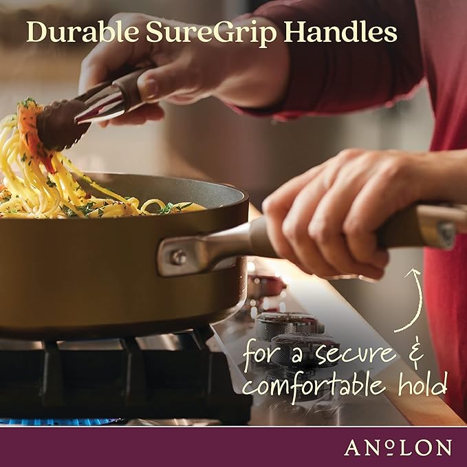 Anolon Advanced Home Hard-Anodized Nonstick Wide Stock Pot/Stockpot - Image 6