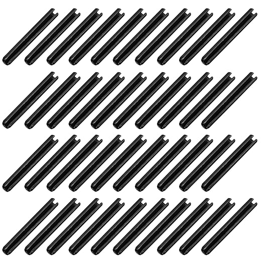 MECCANIXITY 120Pcs Slotted Split Roll Pins 4/25 Inch Dia. 1-2/5 Inch Length by MECCANIXITY