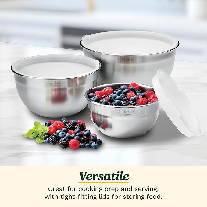 Cuisinart Mixing Bowl Set, Stainless Steel, CTG-00-SMB - Image 2