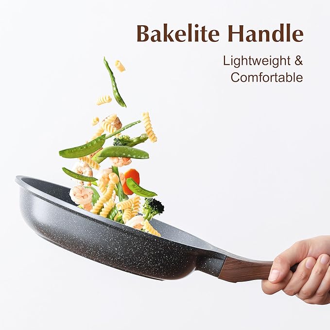 SENSARTE Nonstick Frying Pan Skillet, Swiss Granite Coating Omelette Pan - Image 4
