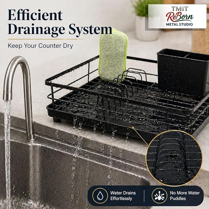 Metal Dish Drying Rack for Kitchen Counter, Sink Organizer - Image 6