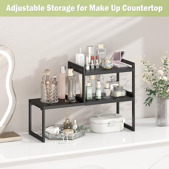 DOLALIKE Expandable kitchen Countertop Organizer, Stackable Cabinet Shelf - Image 7