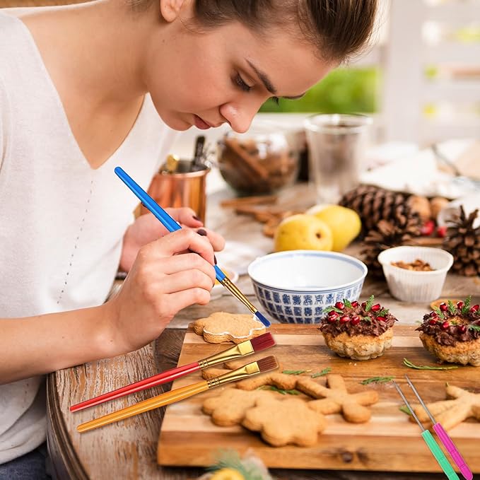14 Pcs Cookie Decorating Tool Set, Easter Fondant Cake Decorating Brushes - Image 3