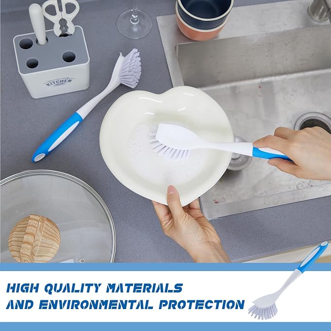 Hsei 20 Pcs Blue Kitchen Scrub Dish Brush Bulk - Image 6