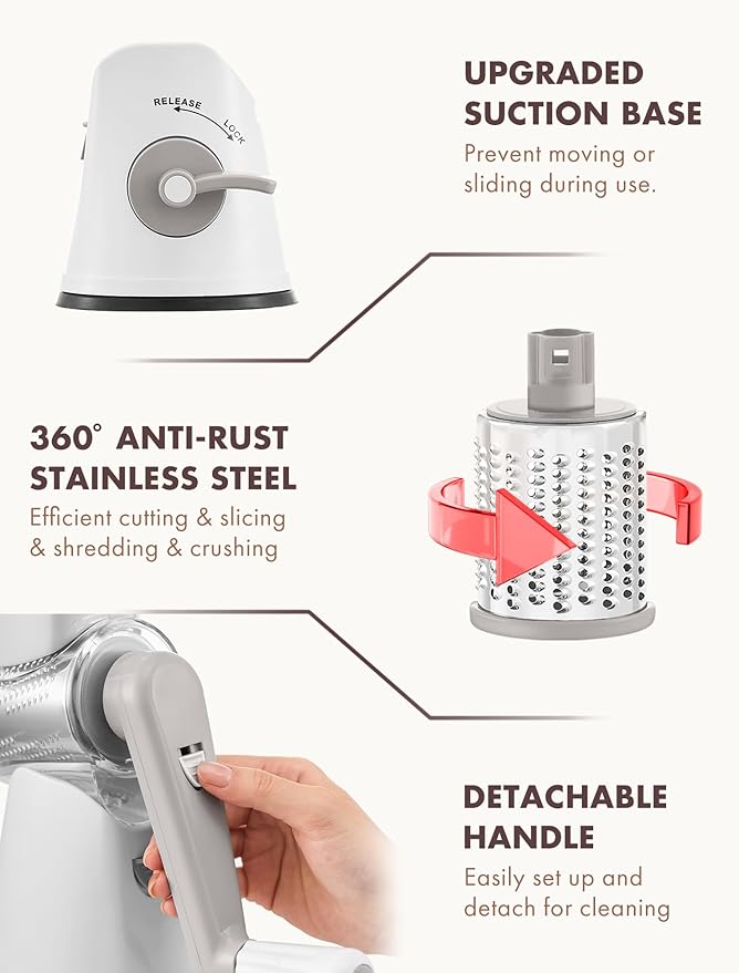 GDL Rotary Cheese Grater Hand Crank - Image 6