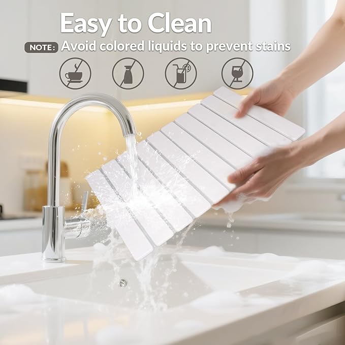 Large Stone Dish Drying Mat for Kitchen Counter, Foldable Fast-Drying - Image 7
