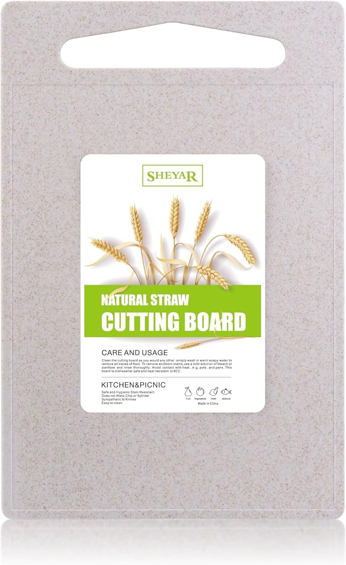 Cutting Board for Kitchen, Wheat Straw Fiber Cutting Board, Dish Washer Safe by zzsbrm