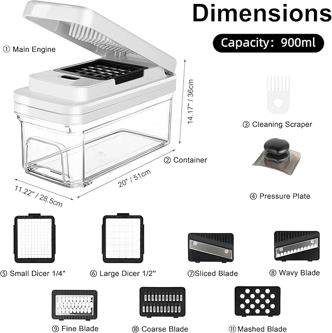 Vegetable Chopper, Professional Food Chopper &Onion Chopper, Veggie Cutter - Image 2
