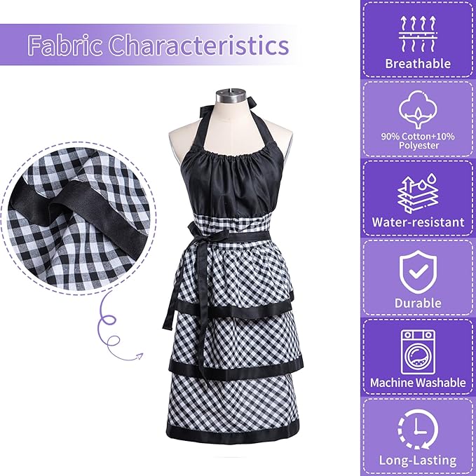 Lovely Flower Pattern Retro Aprons - Image 8