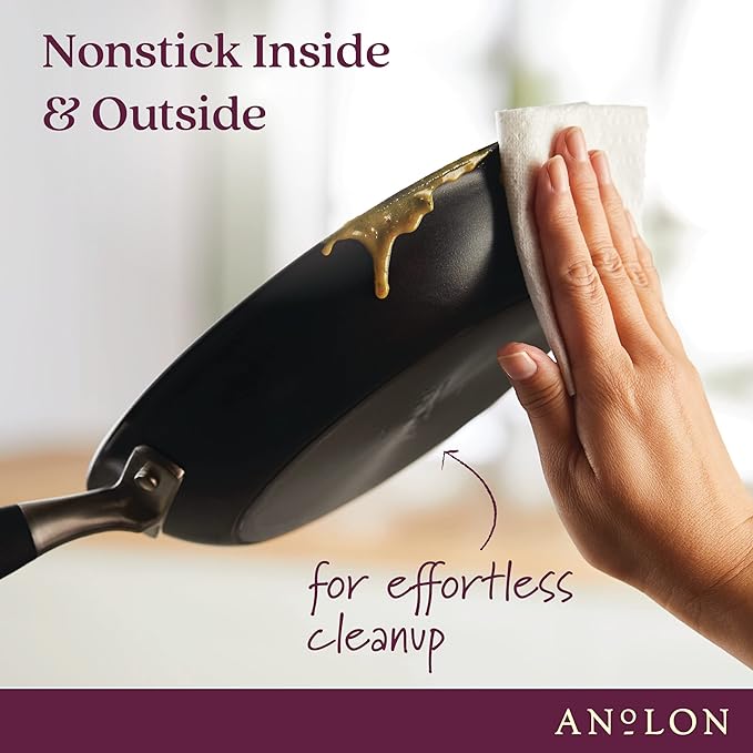 Anolon Advanced Home Hard Anodized Nonstick Skillet, 10.25 Inch – 10 Inch Fry - Image 4