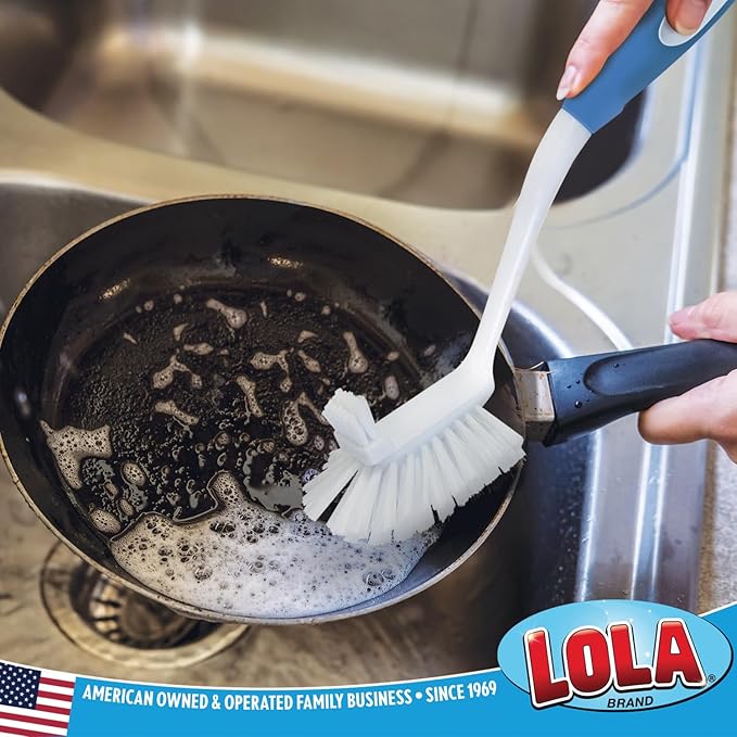 LOLA Pro Utility All Purpose Kitchen Cleaning Brush, 4 Pack, Durable Bristles - Image 2