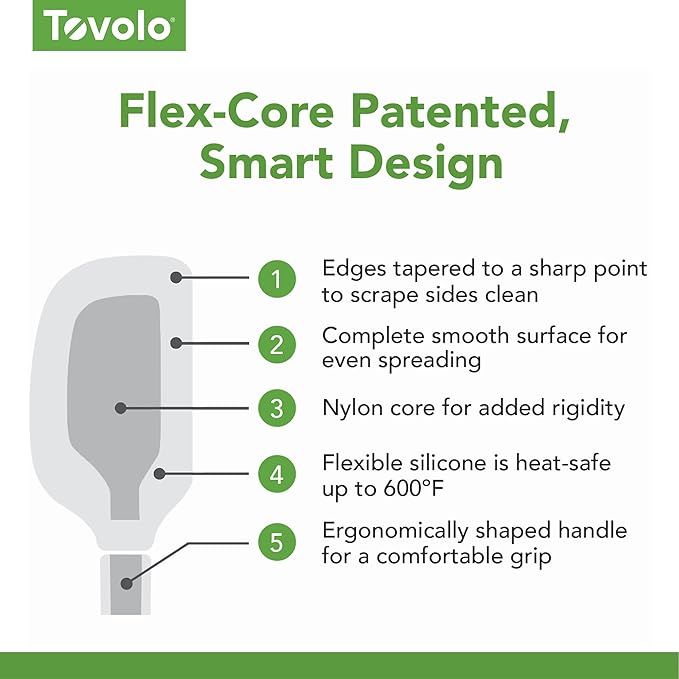 Tovolo Flex-Core Silicone Spatula Metal Handle - Image 5