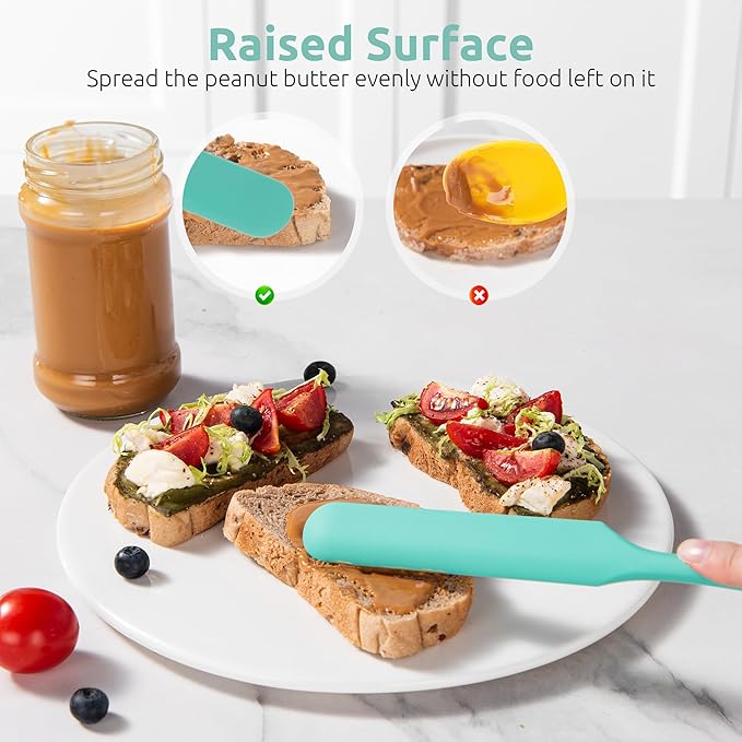 U-Taste Skinny Silicone Jar Spatula: 600ºF Heat-Resistant Food-Grade 10in Long - Image 8