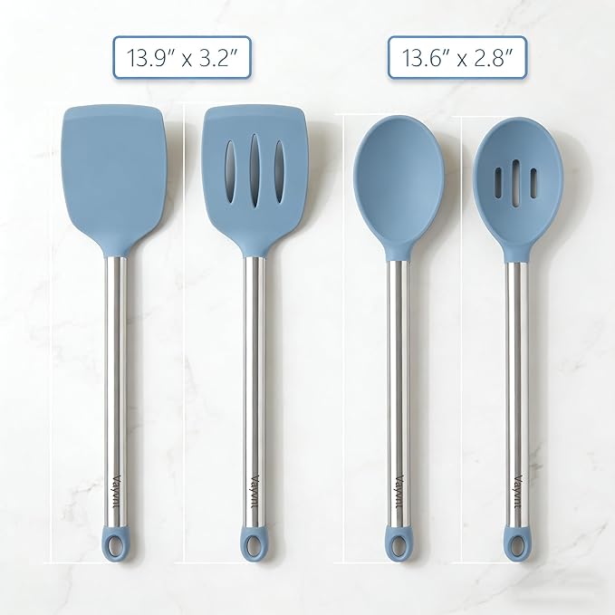 Vayvnt 4PCS Kitchen Utensils Set, Heat Resistant Silicone Utensils Set - Image 2