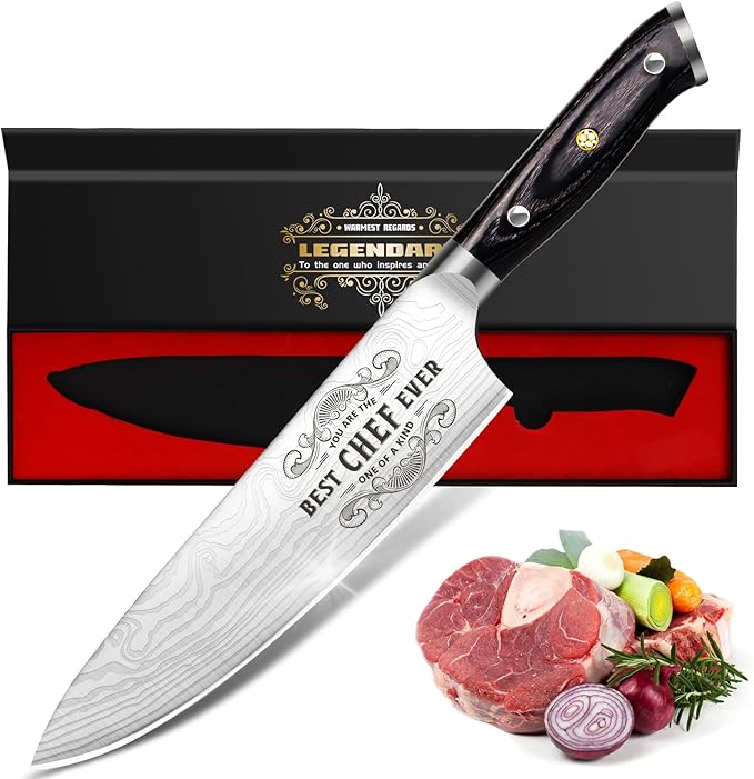 Funistree Gifts for Men Women Chef, 8 inch Professional Kitchen Knife Gift Set by Funistree