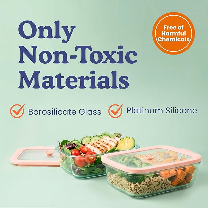 Ziruma Non-Toxic 2.6 Cup Glass Food Storage Containers - Image 2