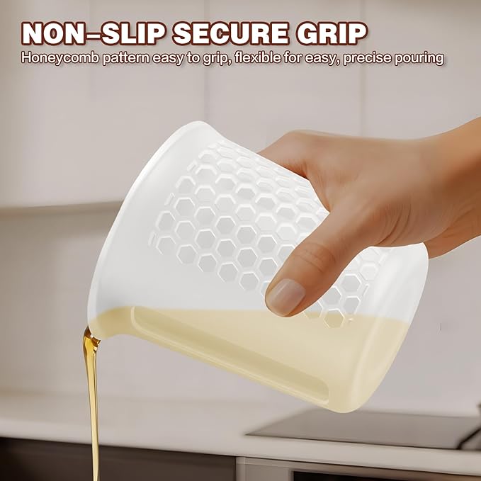 Silicone Measuring Cups 4-Pack Set, Reusable Silicone Cup - Image 8