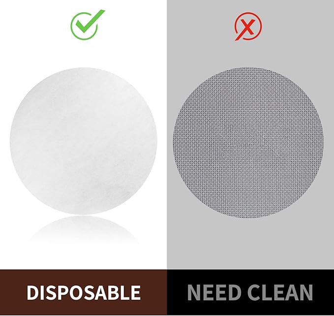 1000 Pcs Coffee Paper Filter for Espresso Coffee Maker, 58 mm Unbleached - Image 3