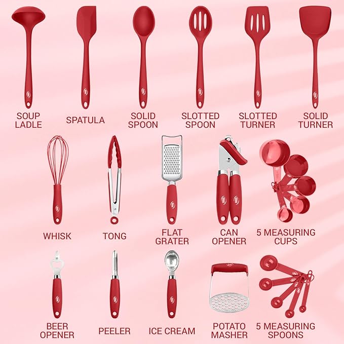 Kaluns Silicone Kitchen Utensils Set 24 Pcs Cooking Utensils Set - Image 2