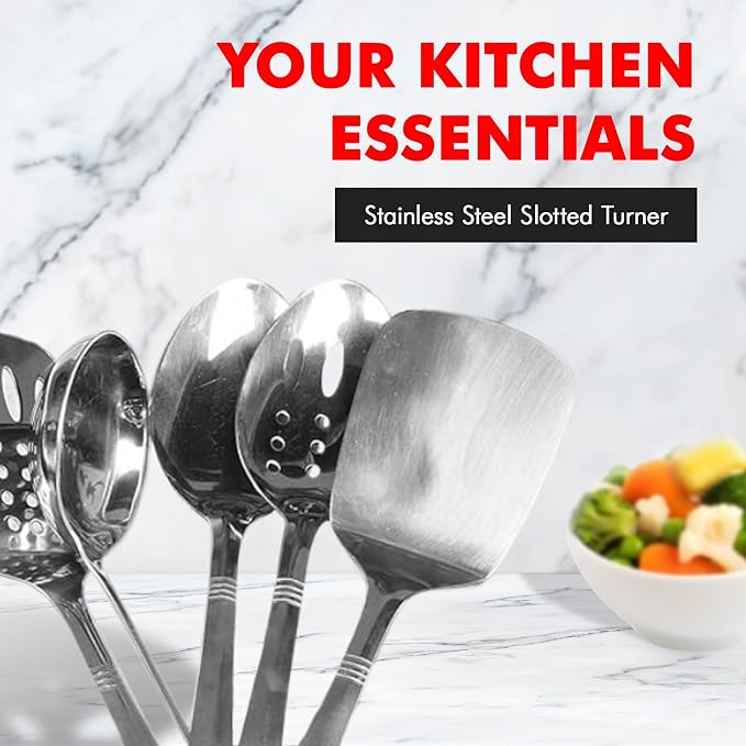 Chef Craft Stainless Steel Slotted Turner - Image 5