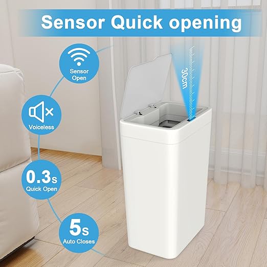 Naisu 2 Pack 4 Gal Bathroom Trash Can - Image 2