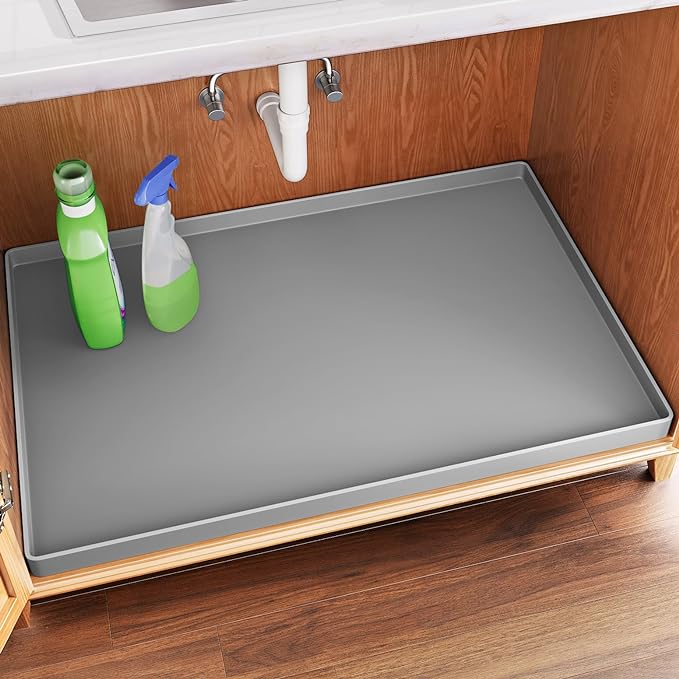 FLATO Waterproof Under Sink Mat 25" x 22" Shelf Liner by Unknown